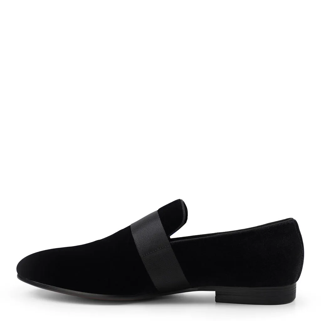 Dylan Black Velvet Loafers