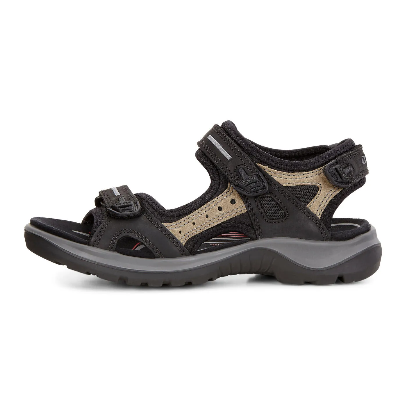 Ecco - Men's Yucatan Black/Mole Sandals 069564-50034