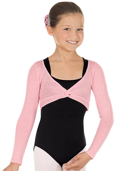 Eurotard 72519C Girls Soft Knit Twist Front Mini Ballet Sweater