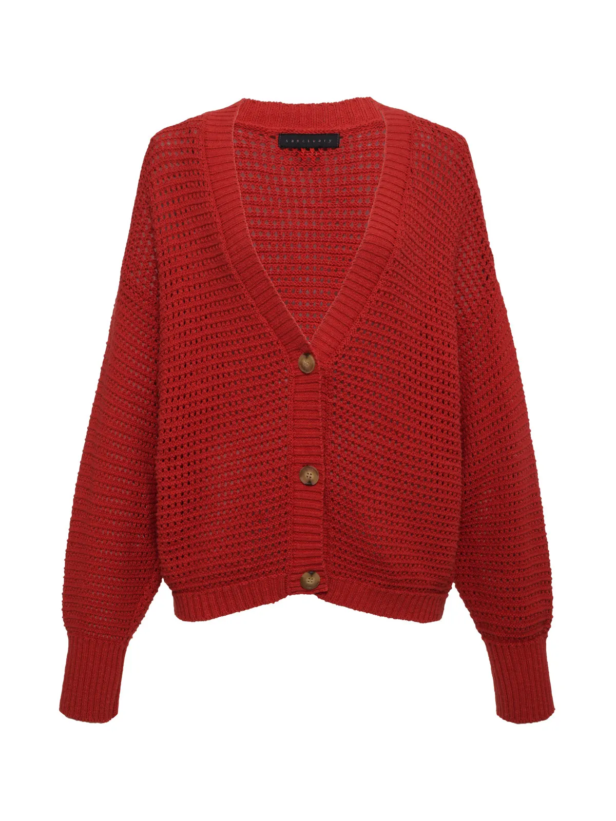 Falling For Fall Cardi Cherry Red