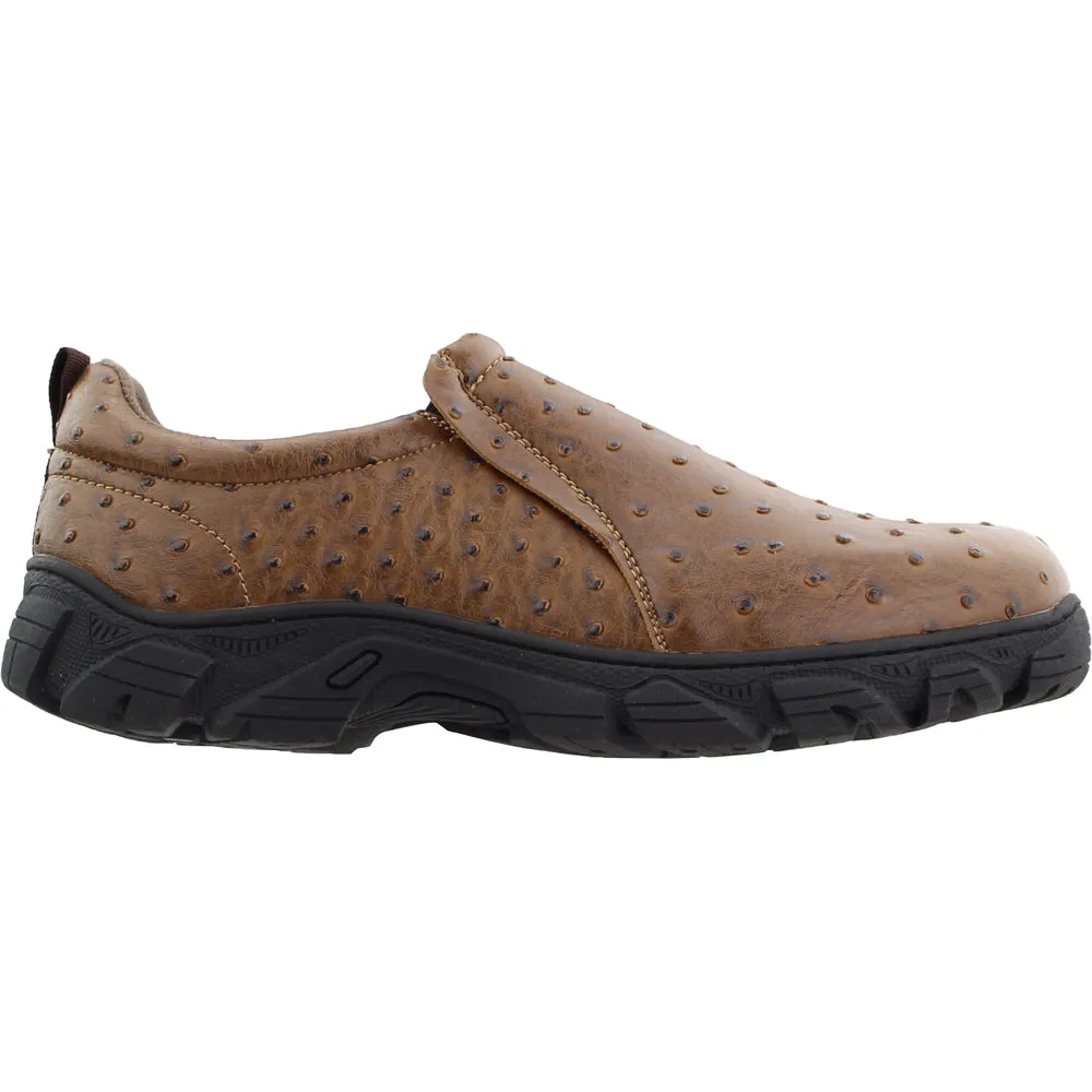 Faux Ostrich Performance Slip On Shoes