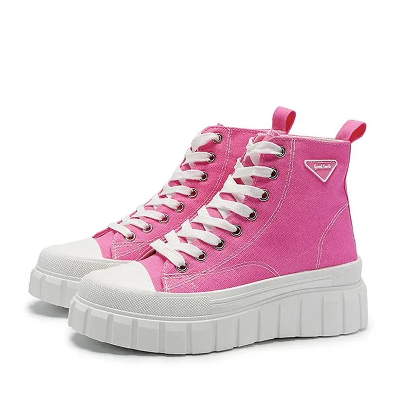 Funki Buys | Boots | Women's Casual Canvas Lace Up Sneakers