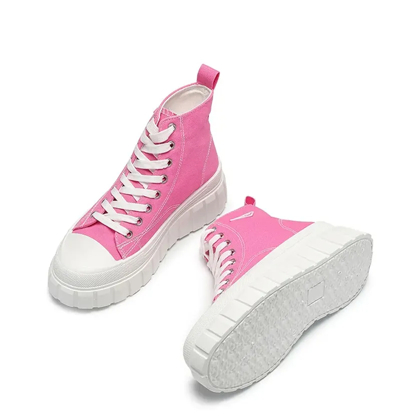 Funki Buys | Boots | Women's Casual Canvas Lace Up Sneakers