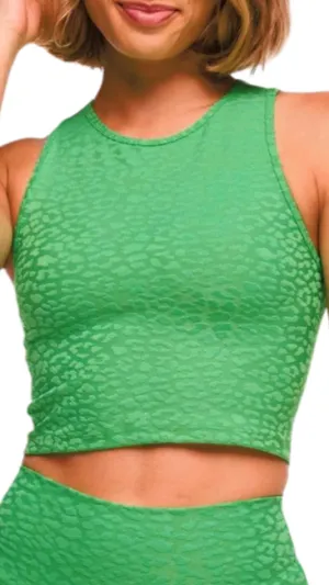 Funscape High Neck Mid Crop Tank