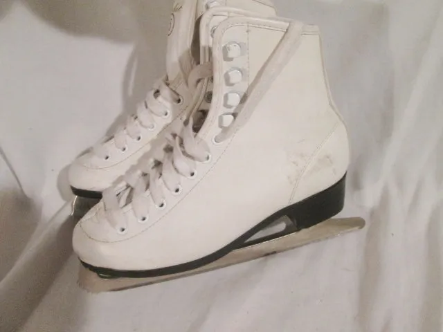 Girls GOLD MEDAL Figure Ice Skates Winter Skating White Competition 5 Sport