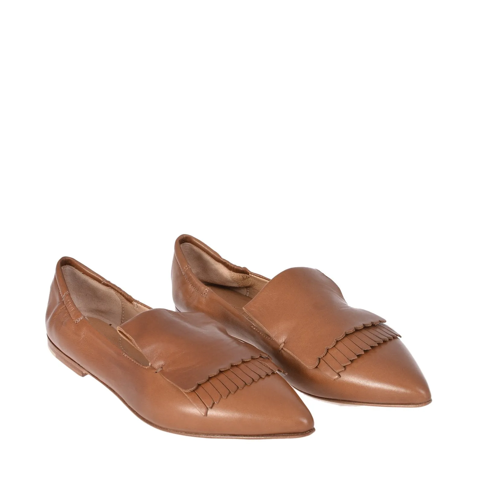 Grace Caramel Leather Loafers