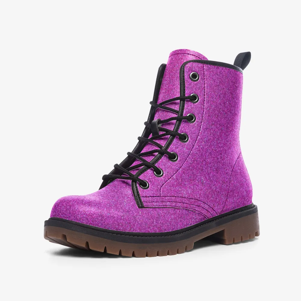 Hot Fuchsia Lace Up Boots