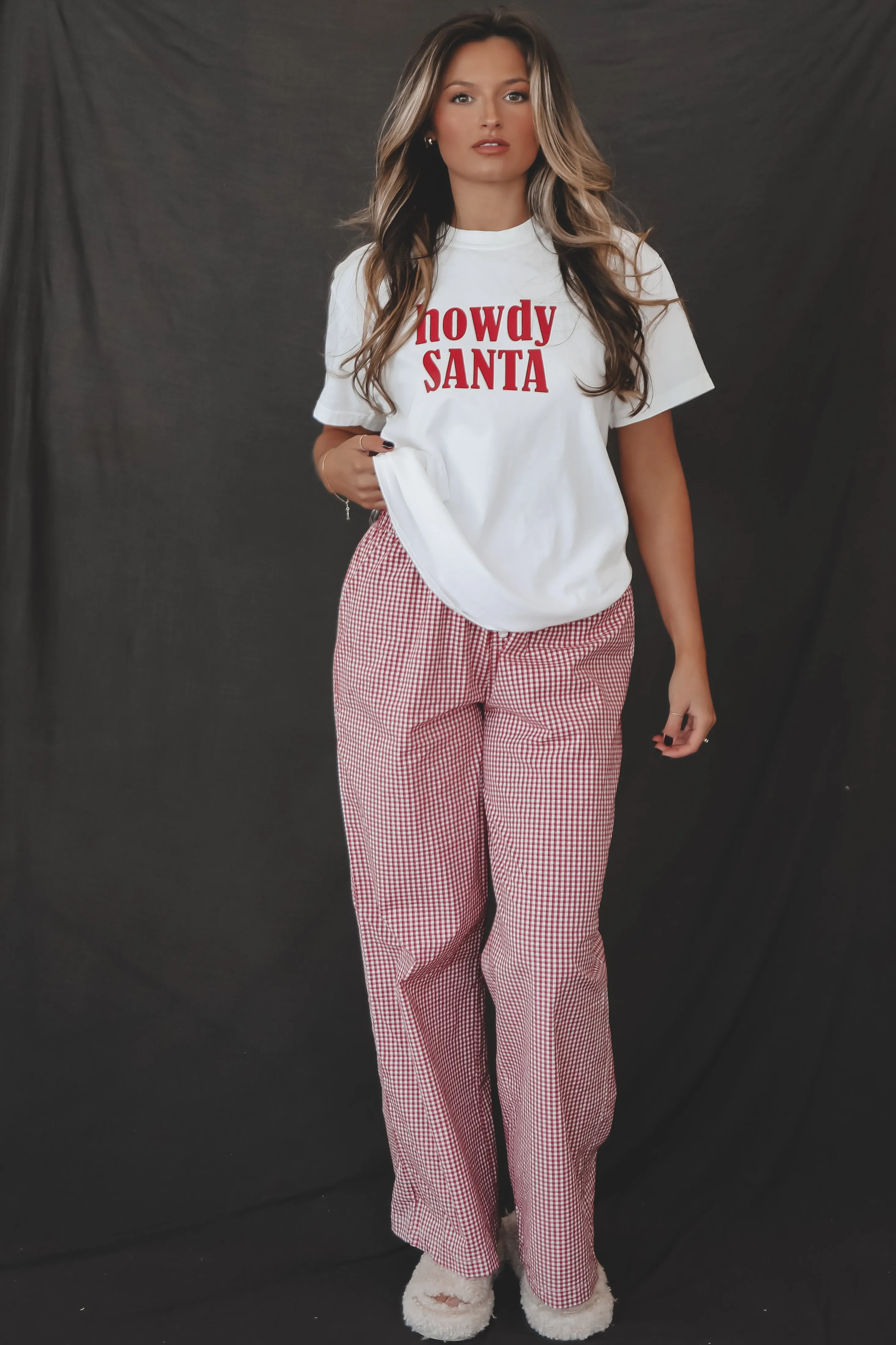 Howdy Santa Graphic Christmas Tee