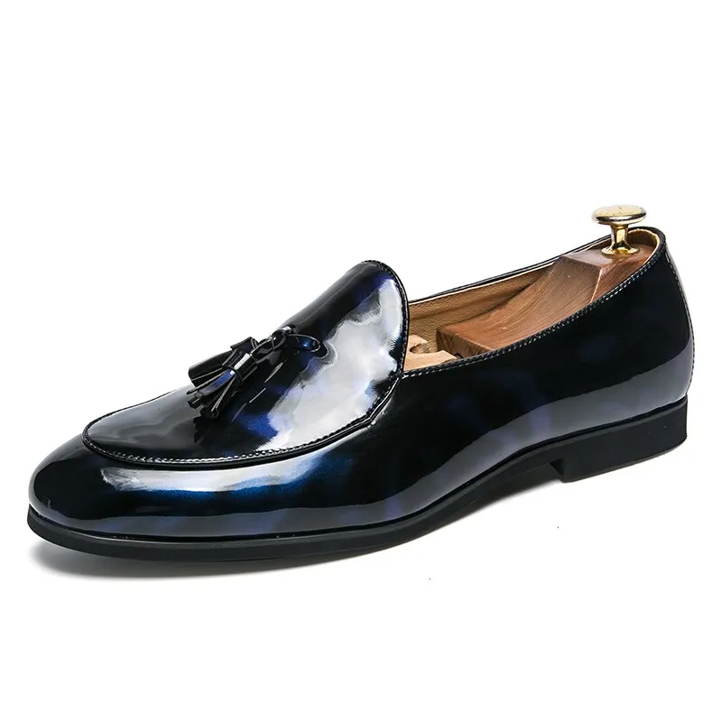 il Lussone - Italian Style Patent Leather tassel Loafers for Men