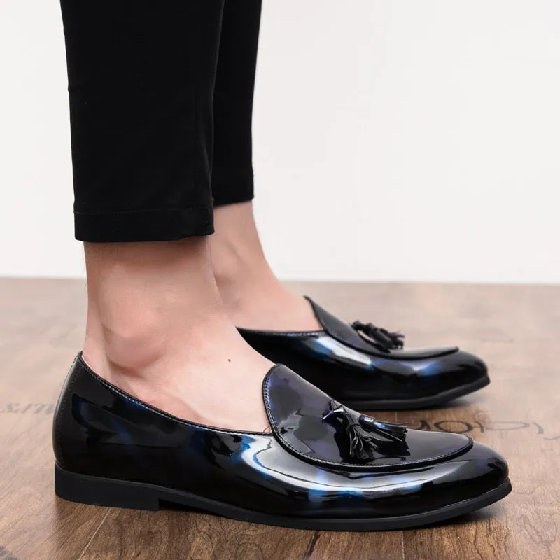 il Lussone - Italian Style Patent Leather tassel Loafers for Men