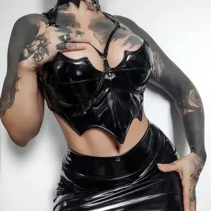 Latex Vampire Crop Top