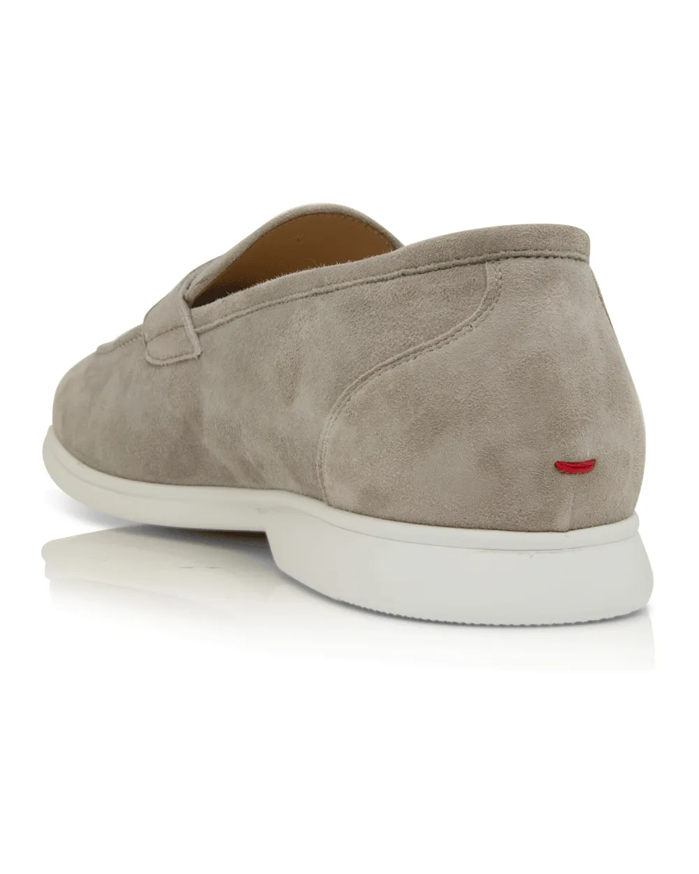 Lightweight Suede Loafer in Light Grey