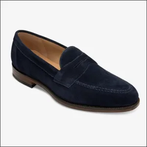 Loake Imperial Navy Suede Penny Loafer Size 7 Only/