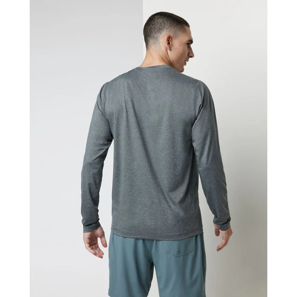 Long Sleeve Tradewind Performace Tee 2.0 in Heather Grey