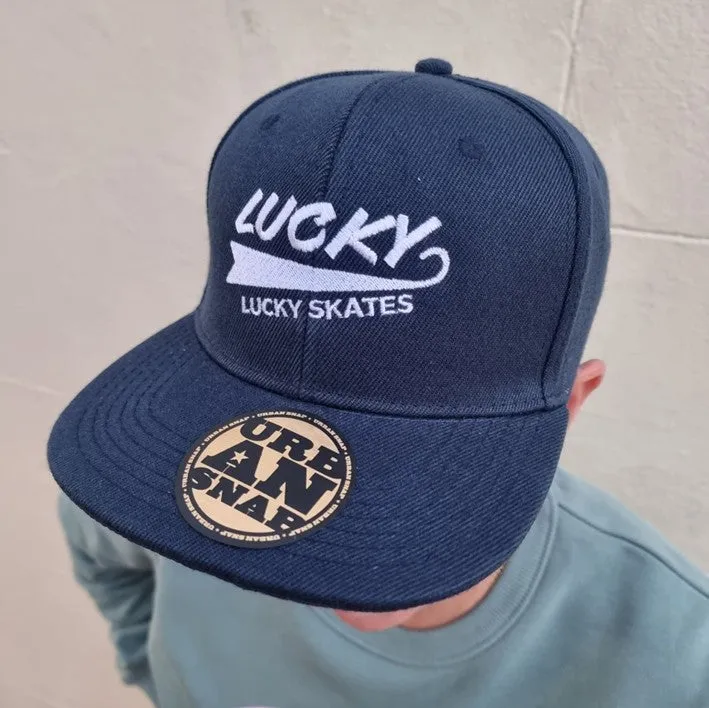 Lucky Skates Denim Blue Snapback Cap