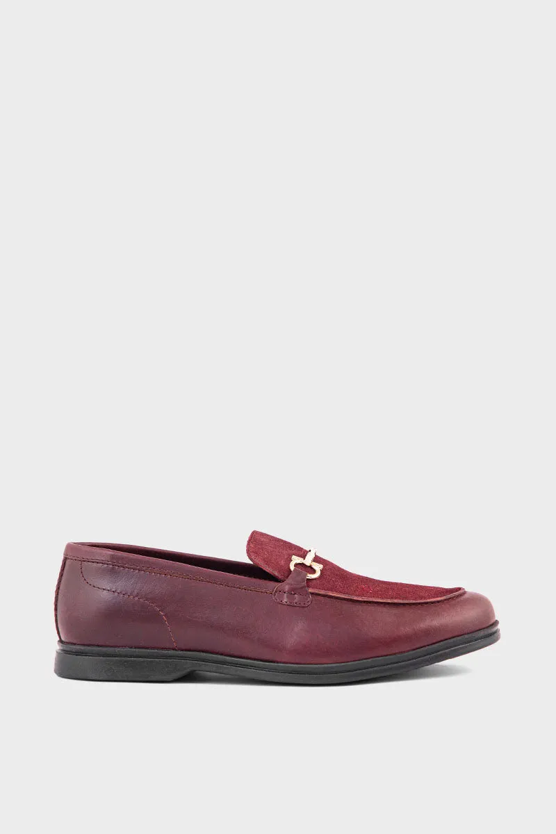 Men Formal Loafers MF7017-Maroon