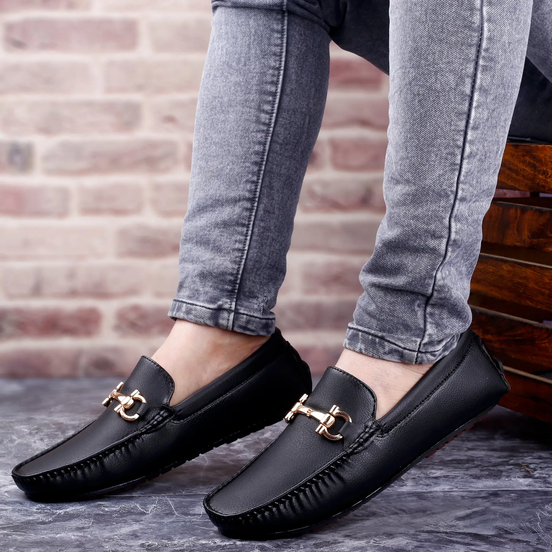 Men's Faux Leather Casual Loafer Shoes