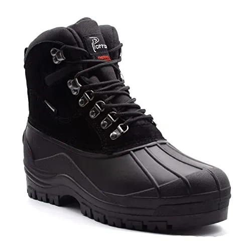 Men's Heavy Winter Boots Rain Snow Water Resistant Lace Up Duck Boots