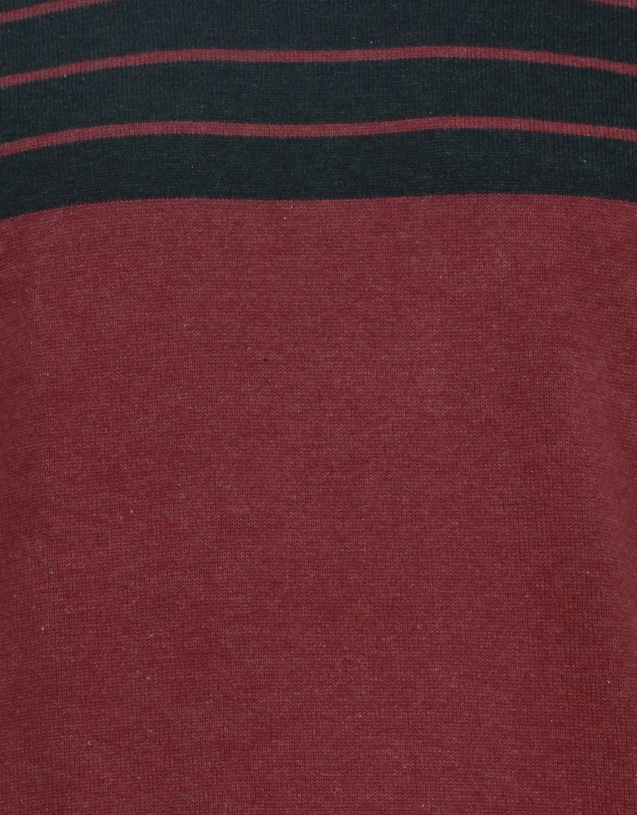 Men's Maroon & Black Stripes Round Neck Sweater