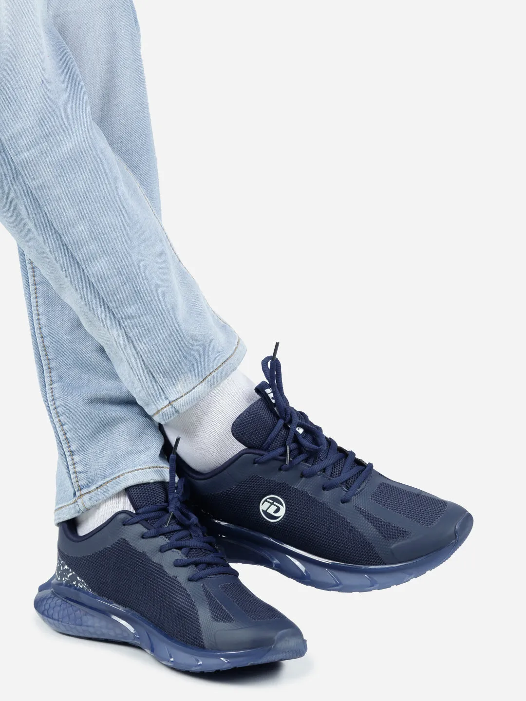 Men's Navy Lace Up Sneaker (ID7514)