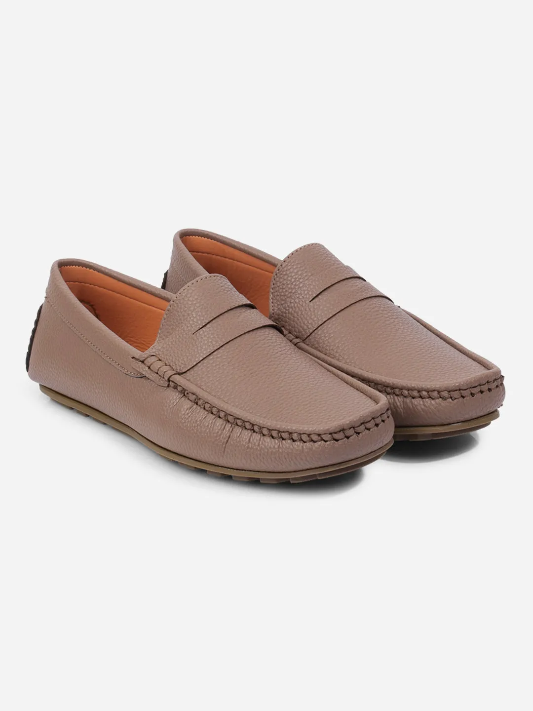 Men's Oak Brown Moc Toe Casual Loafer (IX4110)