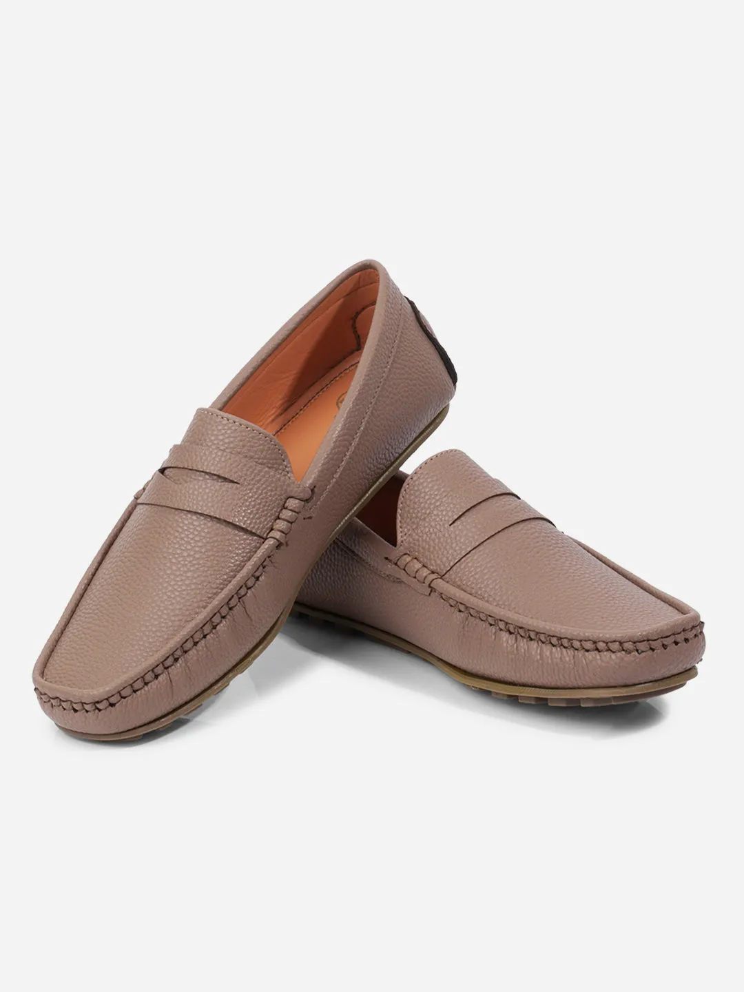 Men's Oak Brown Moc Toe Casual Loafer (IX4110)