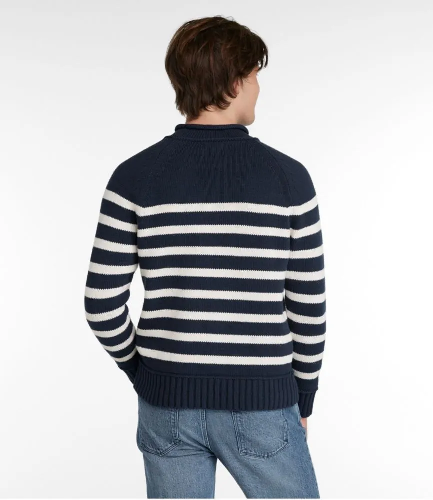 Men's Signature Organic Cotton Rollneck Sweater, Stripe