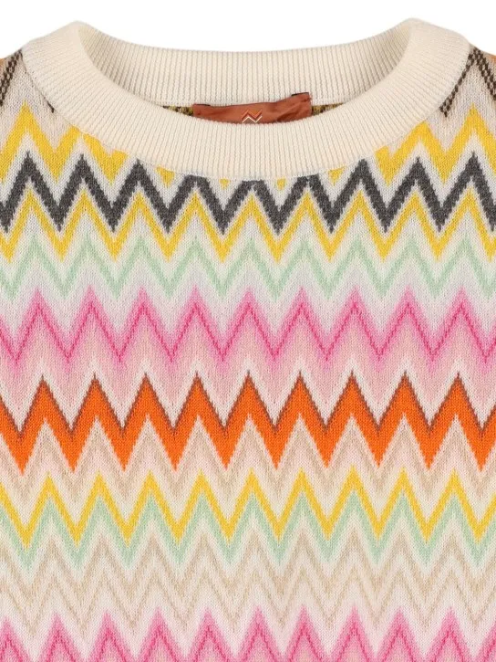 Missoni   Zig zag jacquard knit wool sweater 