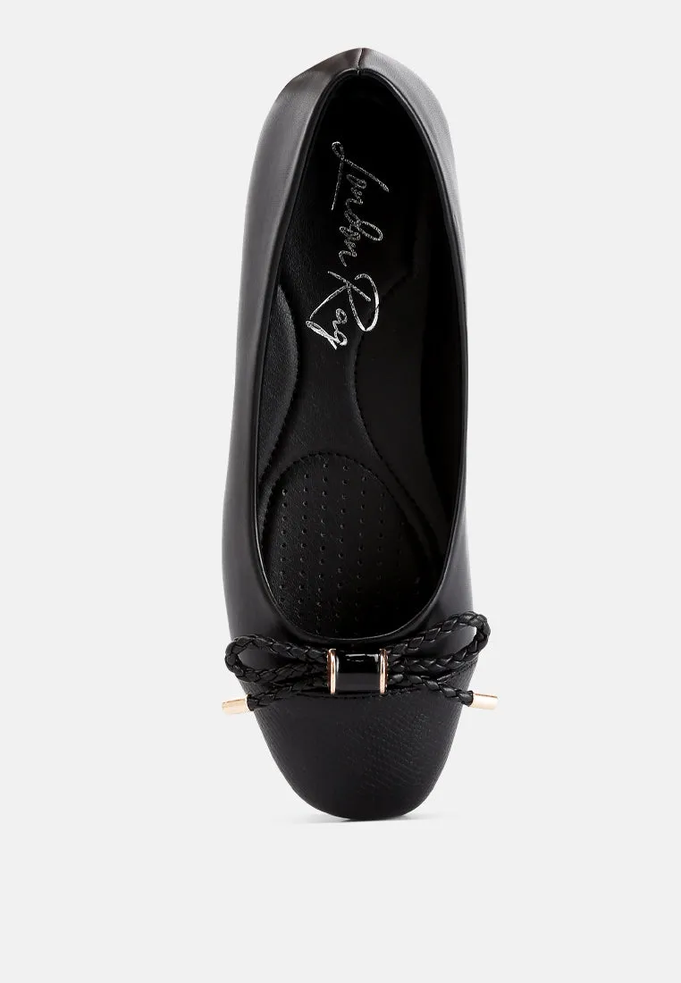 Moi Metallic Embellished Flat Ballerinas