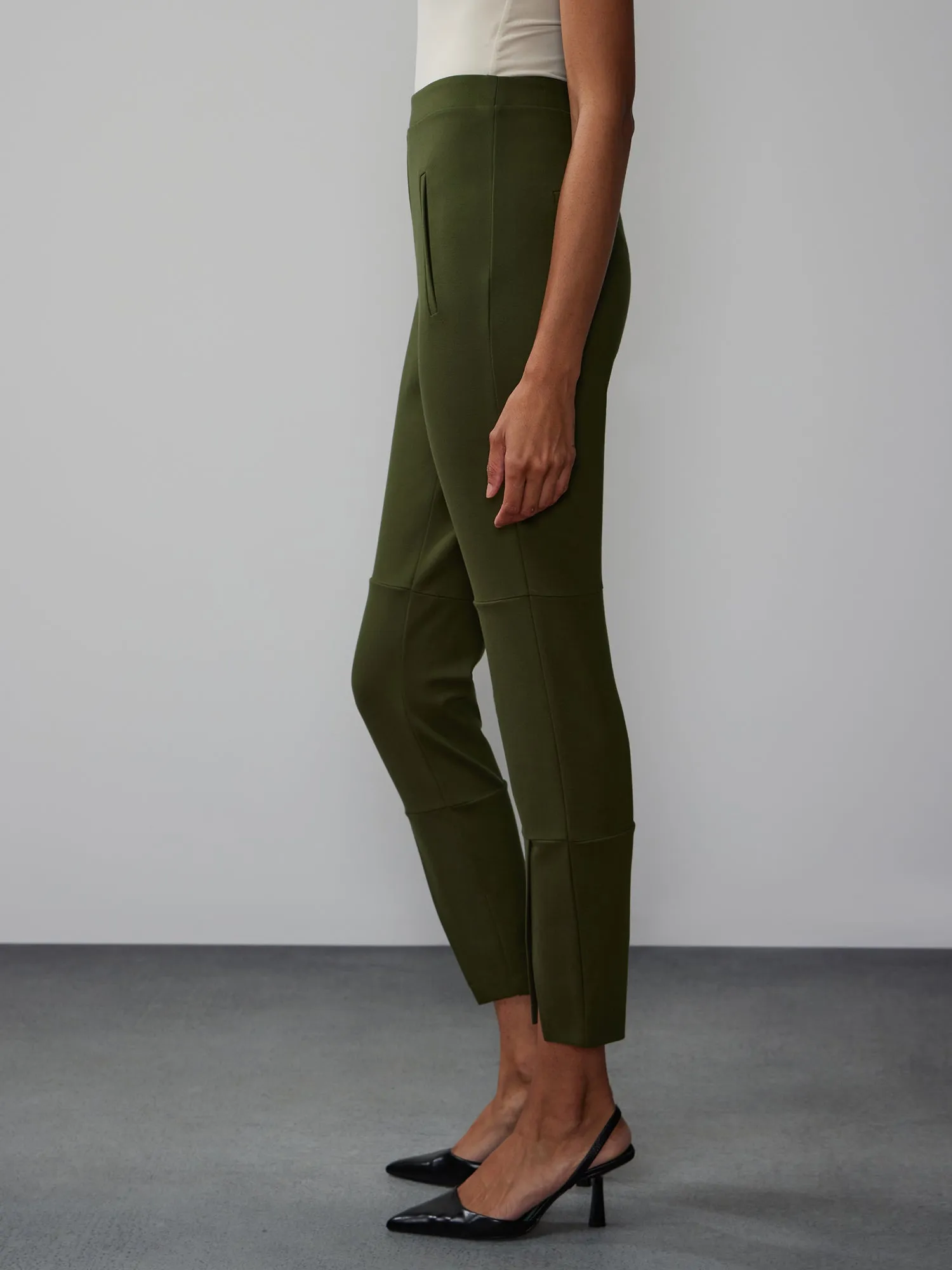 Moto Paneled Slit Pant