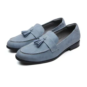 N-BUCK BLUE | TASSEL SLIP-ON