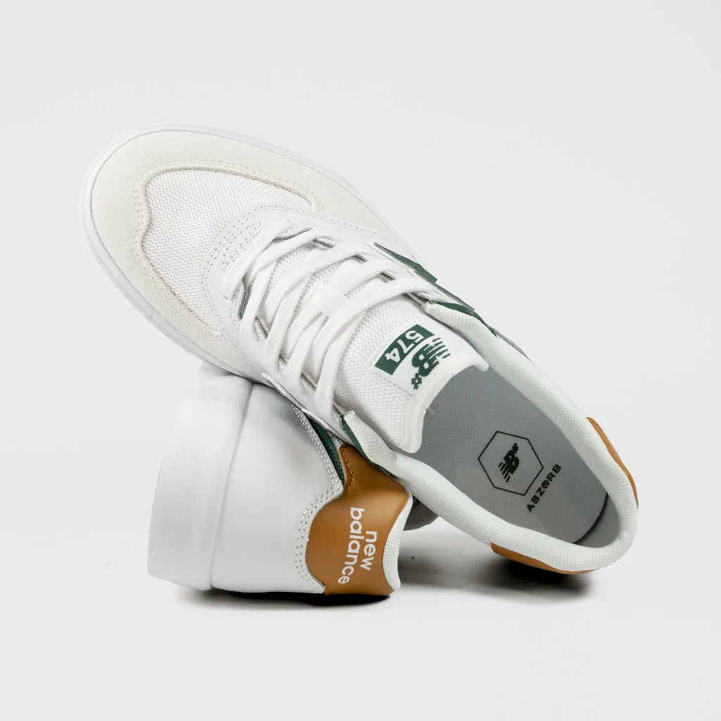 New Balance Numeric - 574 Vulc Shoes - White / Nightwatch Green