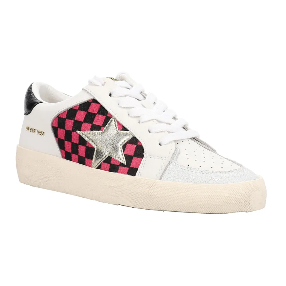 Nicolette Checkered Metallic Slip On Sneakers