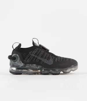 Nike Air Vapormax 2020 Flyknit Shoes - Black / Dark Grey - Black