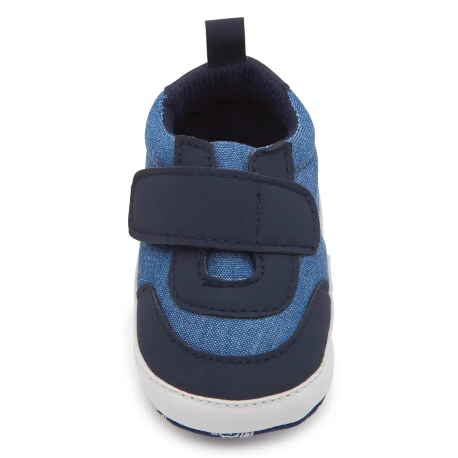 Nuby Baby Boys Hook & Loop Strap Sneakers, Soft Non Slip Sole Crib & First Walking Infant Shoes