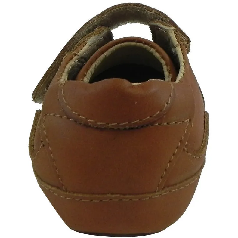 Old Soles Boy's and Girl's Tan Kick Out Soft Leather Crib Walker Baby Shoes