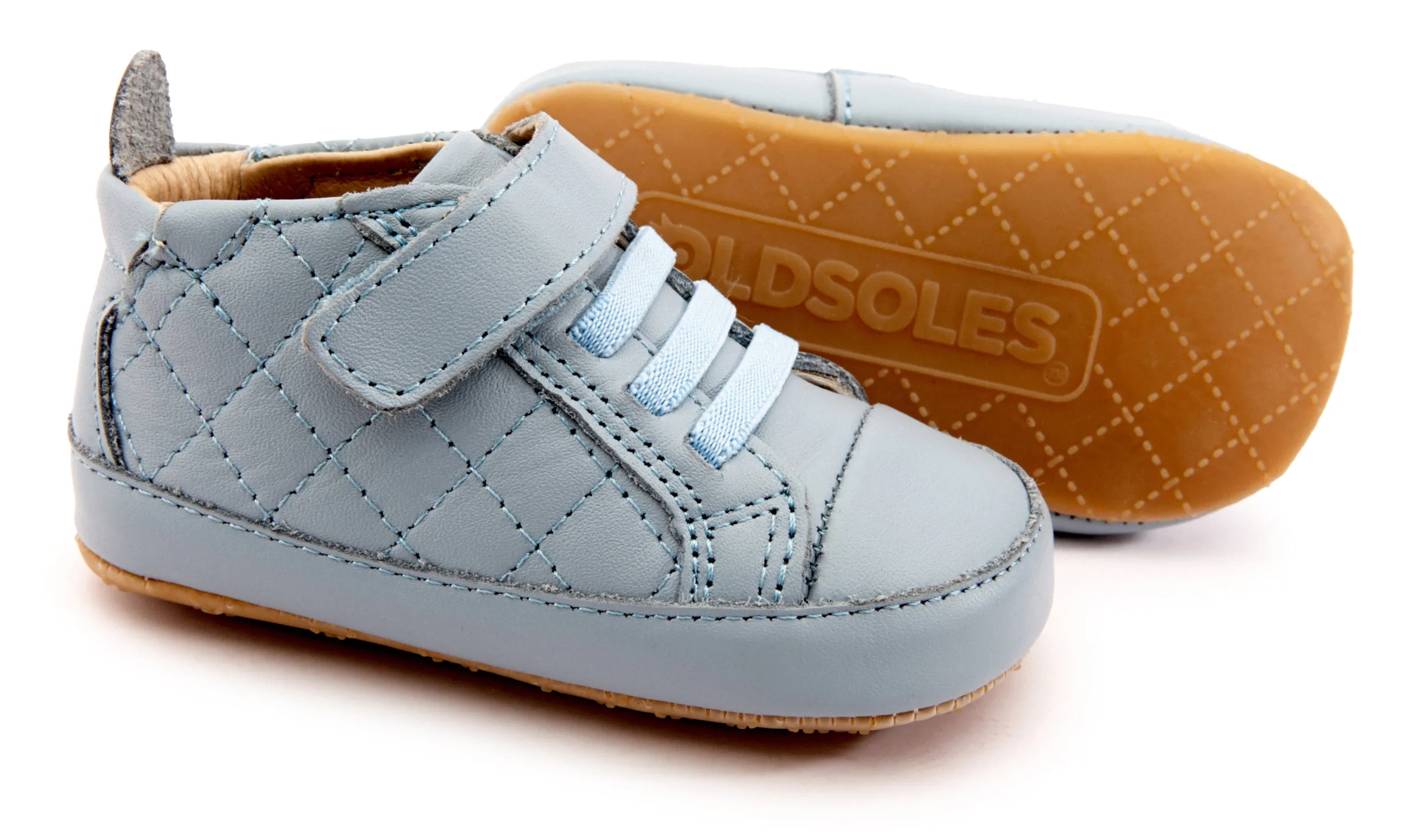 Old Soles Girl's & Boy's Quilt Bambini Shoes - Dusty Blue