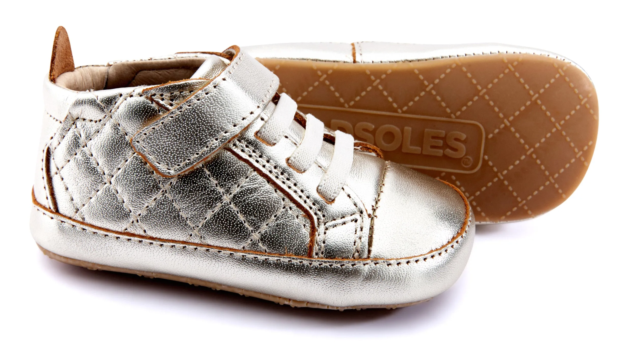 Old Soles Girl's & Boy's Quilt Bambini Shoes - Gold