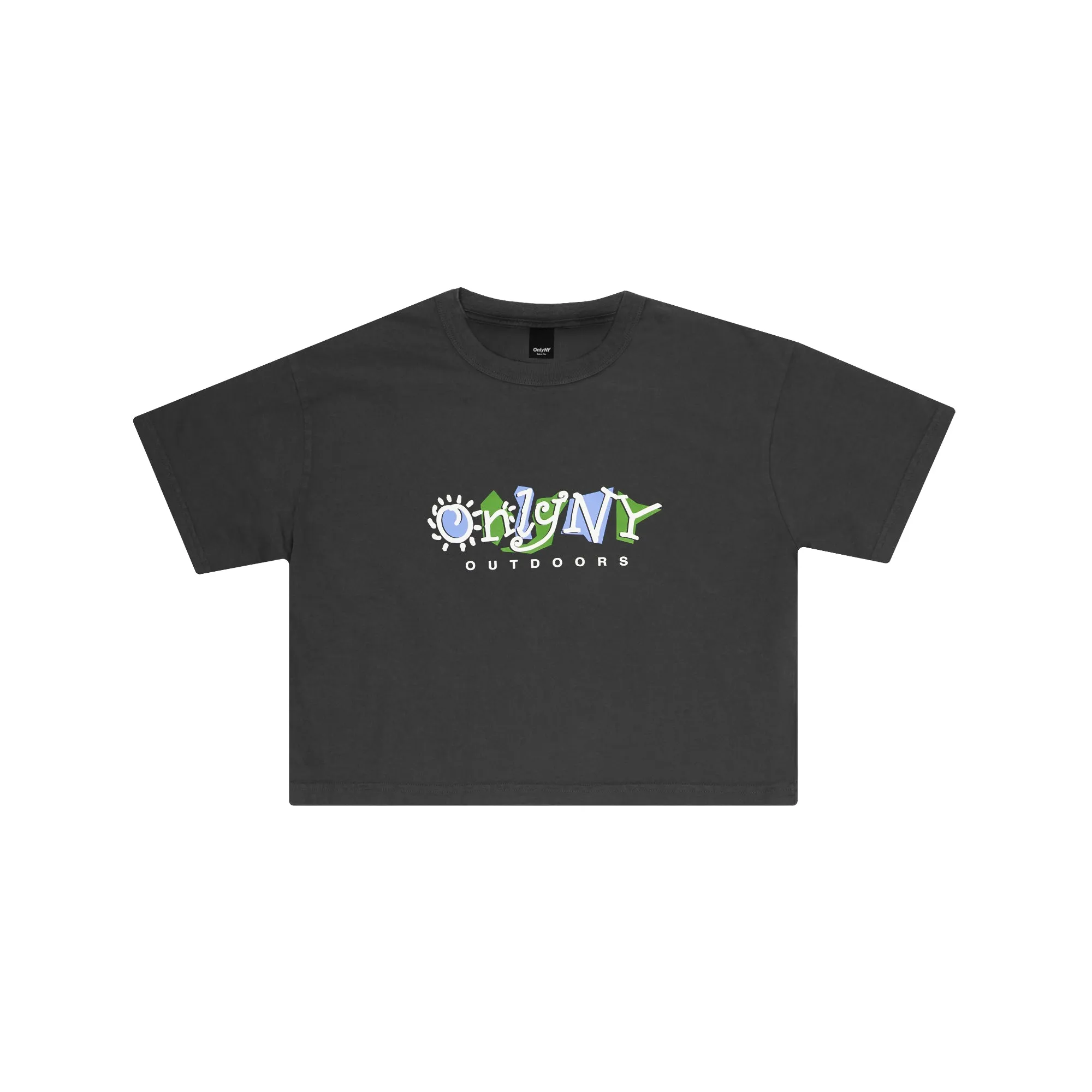 Only NY Outdoor Sunshine Logo Crop T-Shirt - Vintage Black