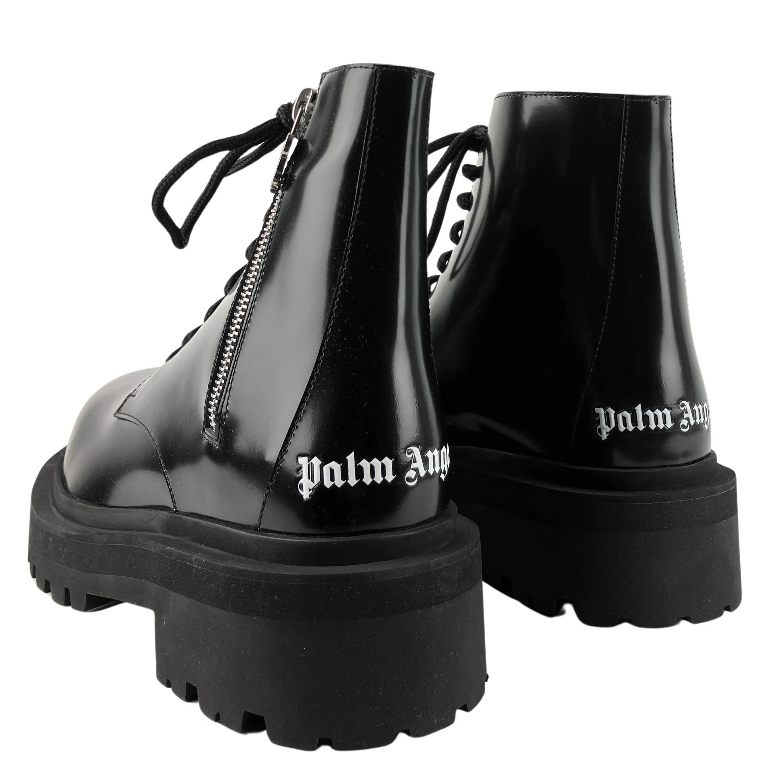 Palm Angels Combat Boots in Black