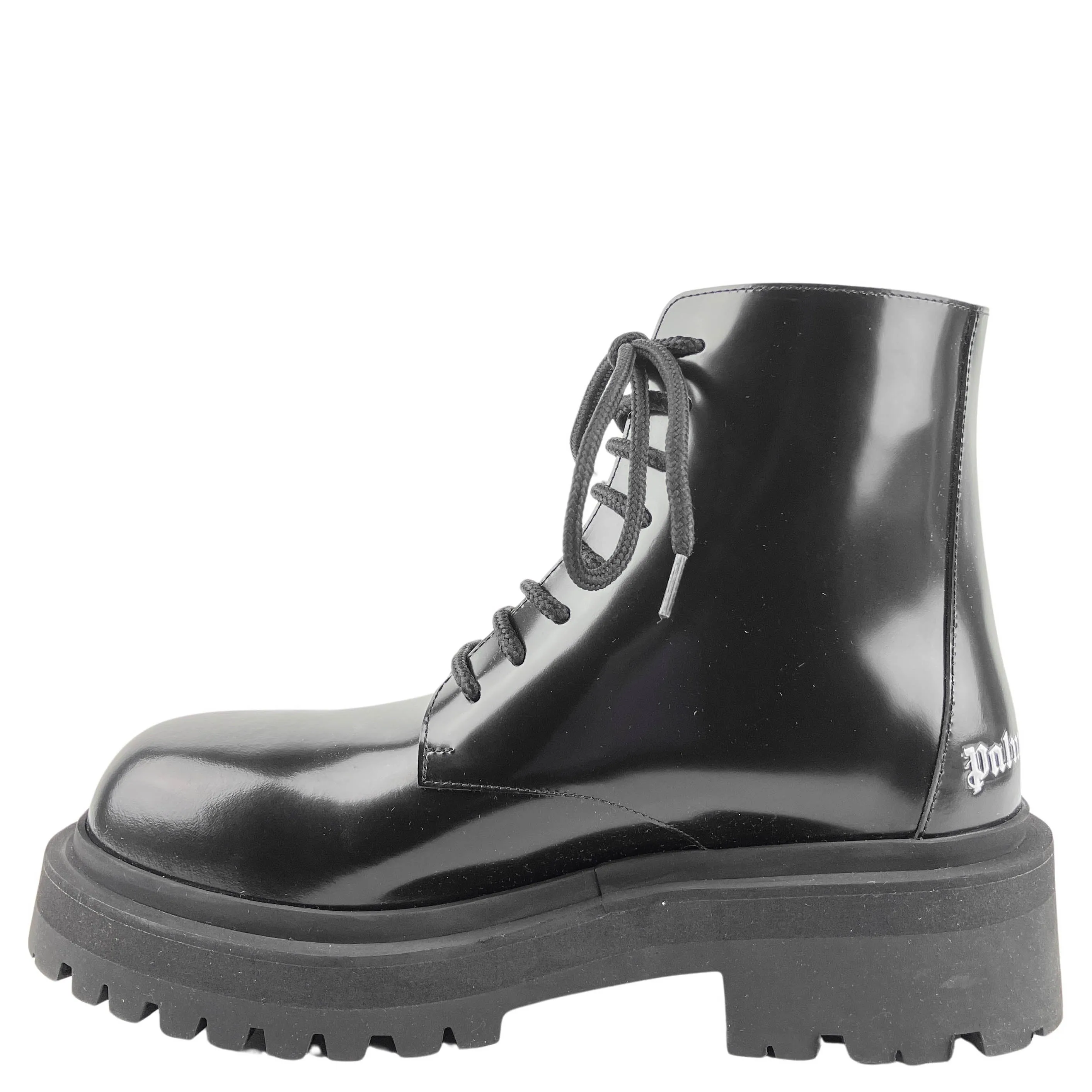 Palm Angels Combat Boots in Black