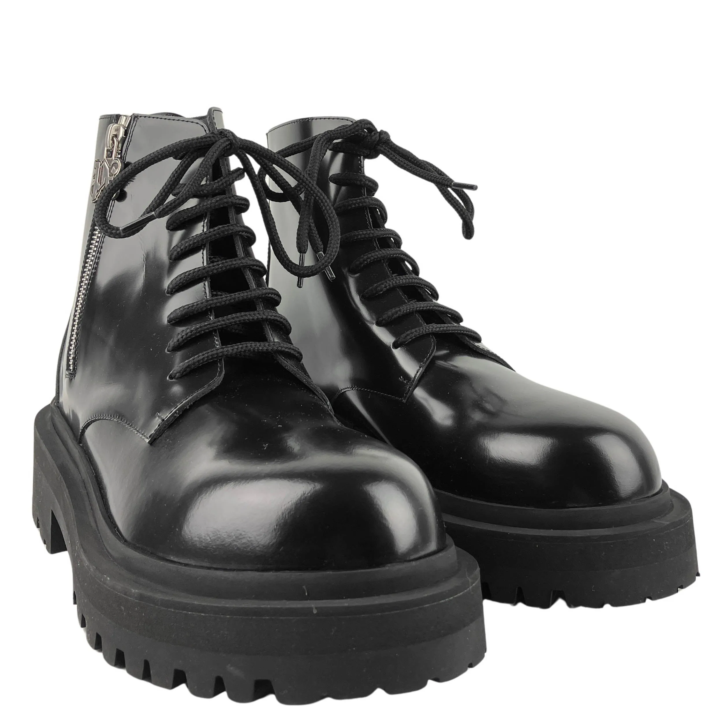 Palm Angels Combat Boots in Black