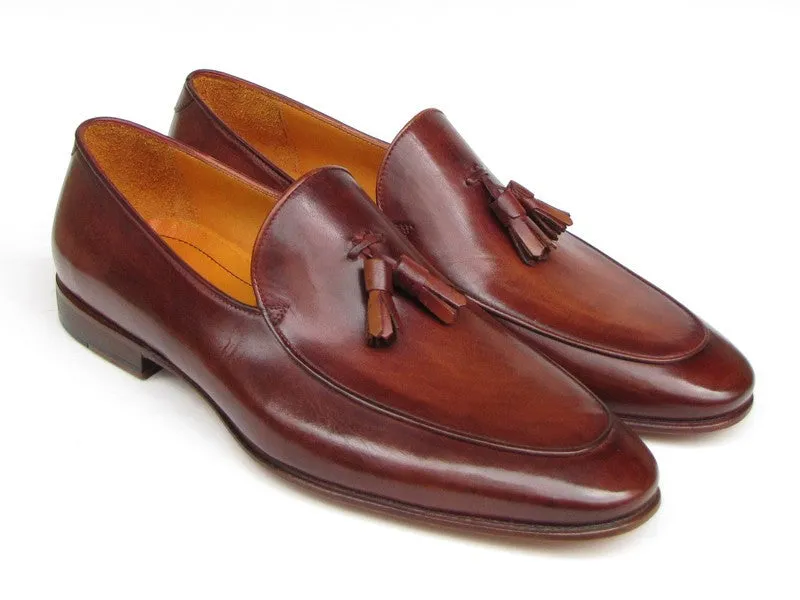 Paul Parkman Brown Leather Tassel Loafer