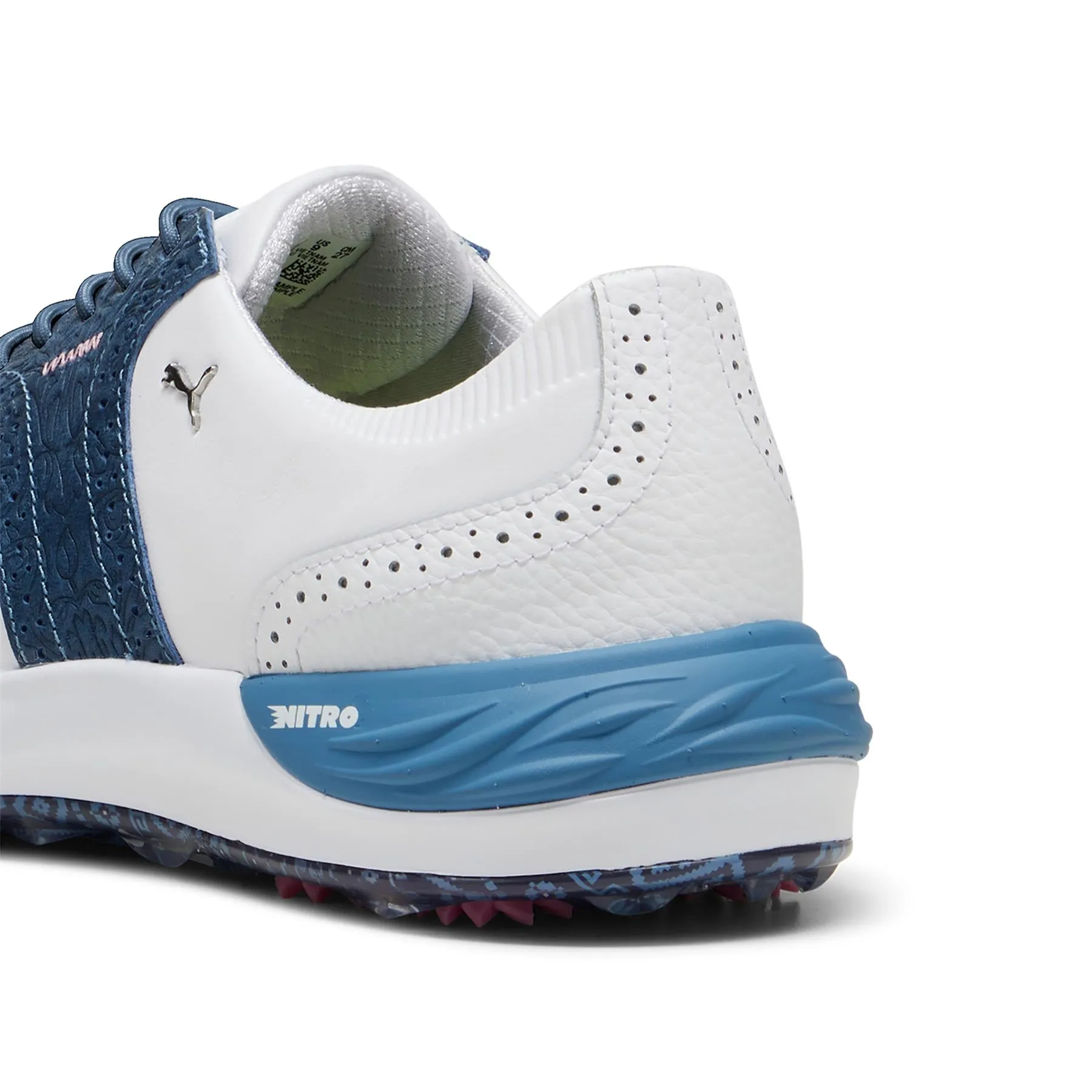 Phantomcat NITRO Fair Isle Golf Shoes Puma White/Blue Horizon - AW24