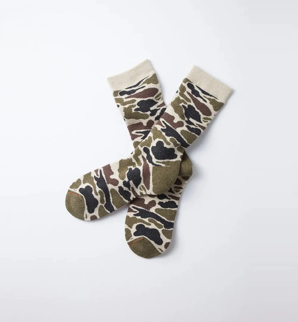 Pile Camo Crew Socks (L.Beige)