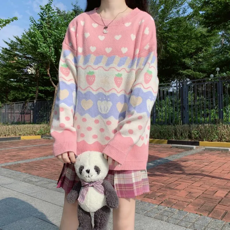 Pink Strawberry Sweater