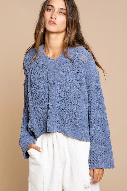 POL Cable Sweater