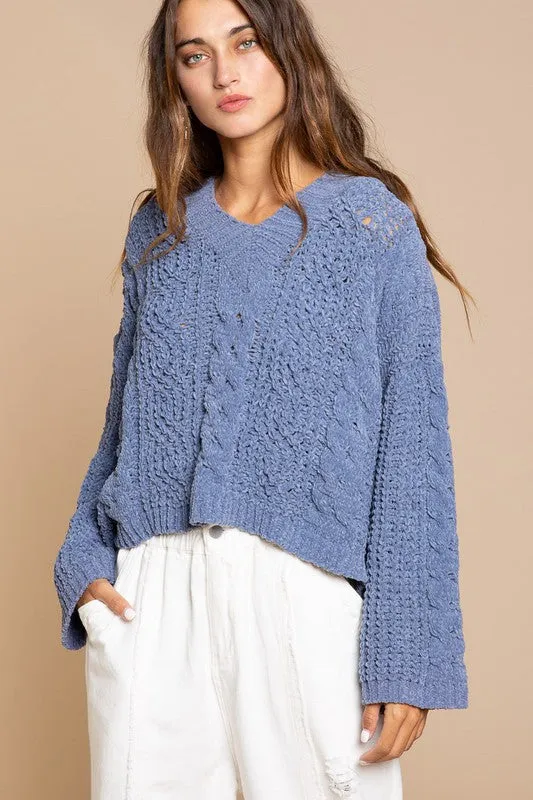 POL Cable Sweater