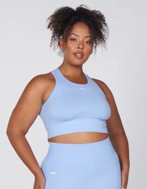 Premium Seamless Favourites Cropped Singlet - Baby Blue