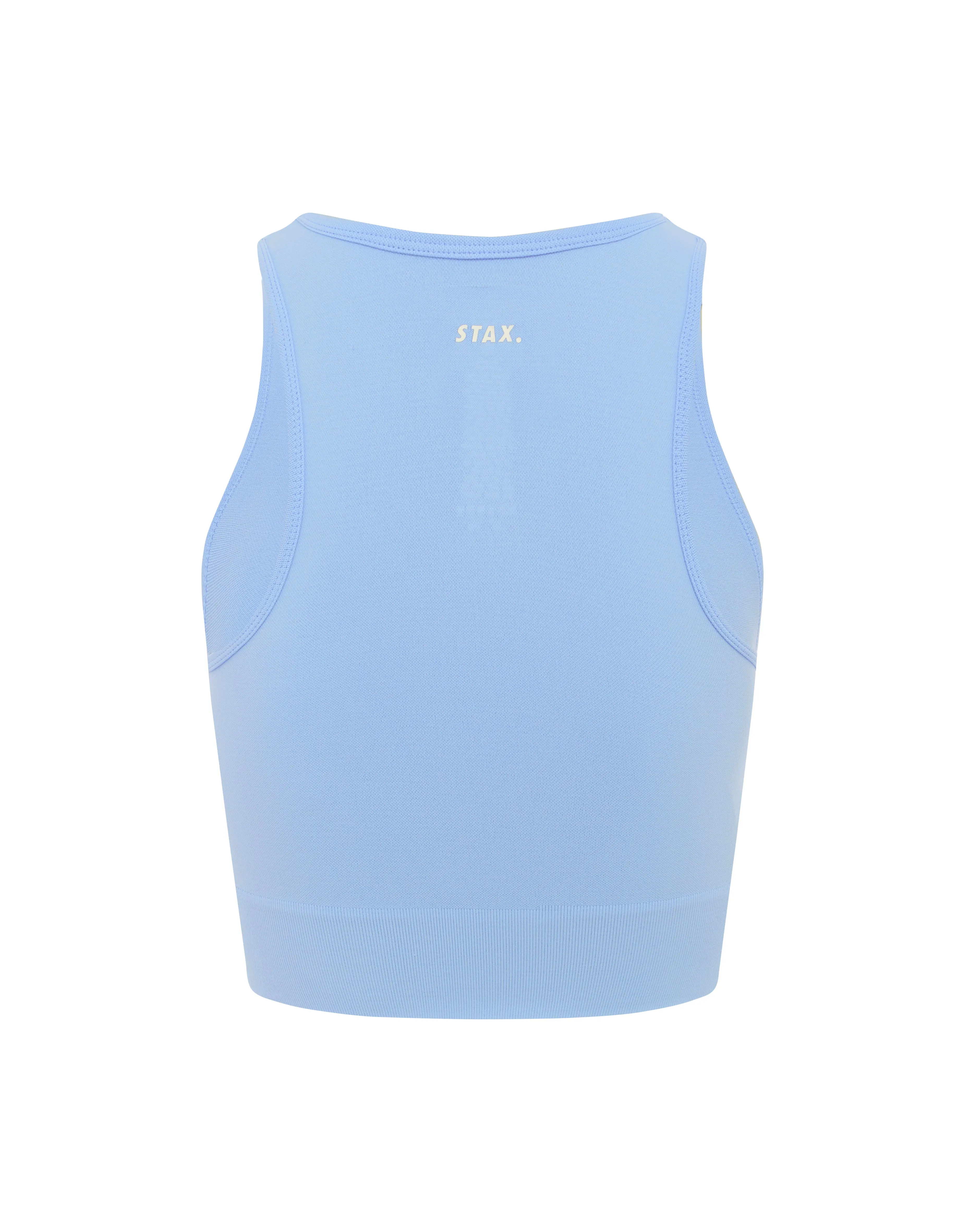 Premium Seamless Favourites Cropped Singlet - Baby Blue